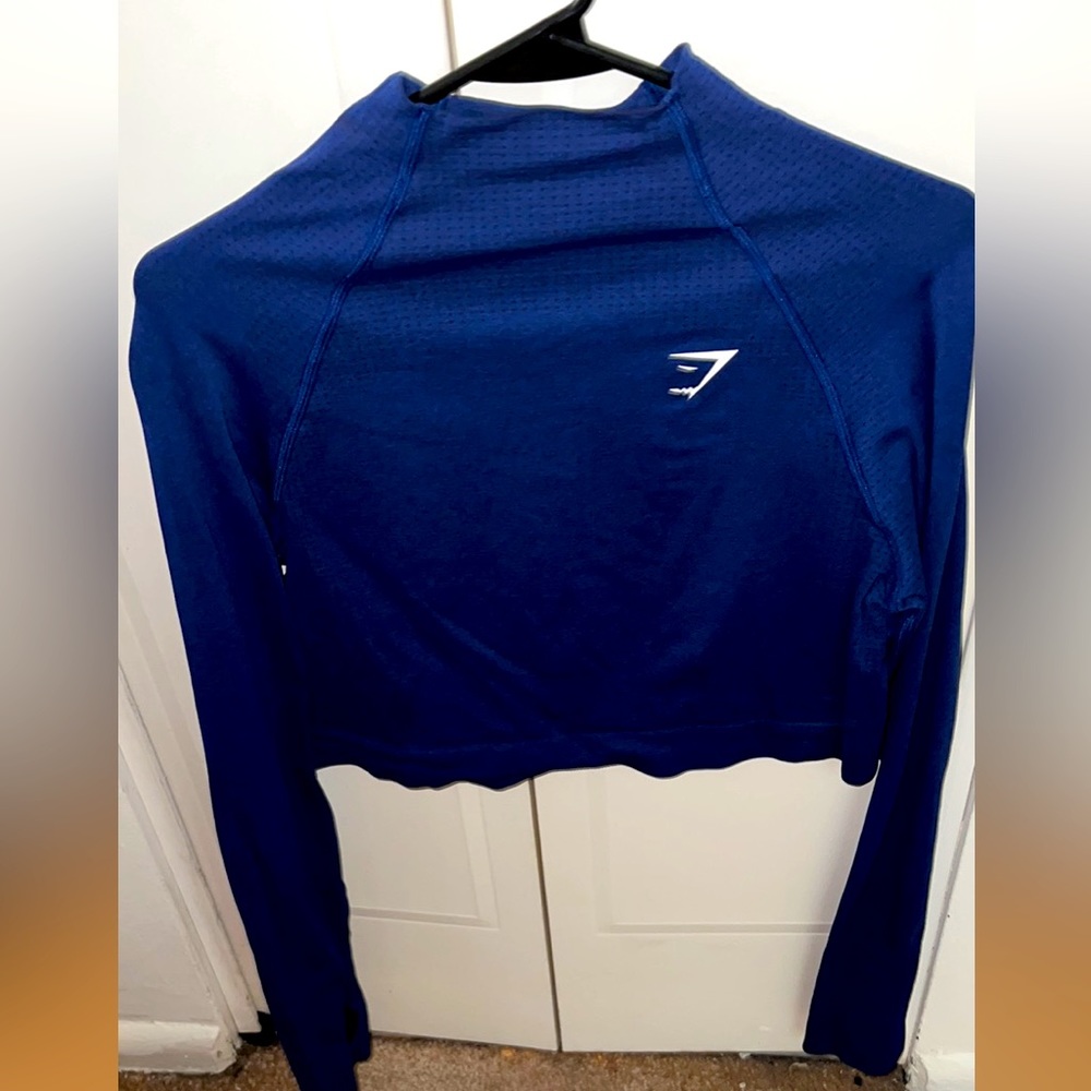 Gymshark Blue Cropped Jacket. Size 2xl